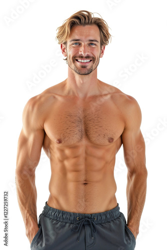 Portrait of a young handsome guy. Generative AI