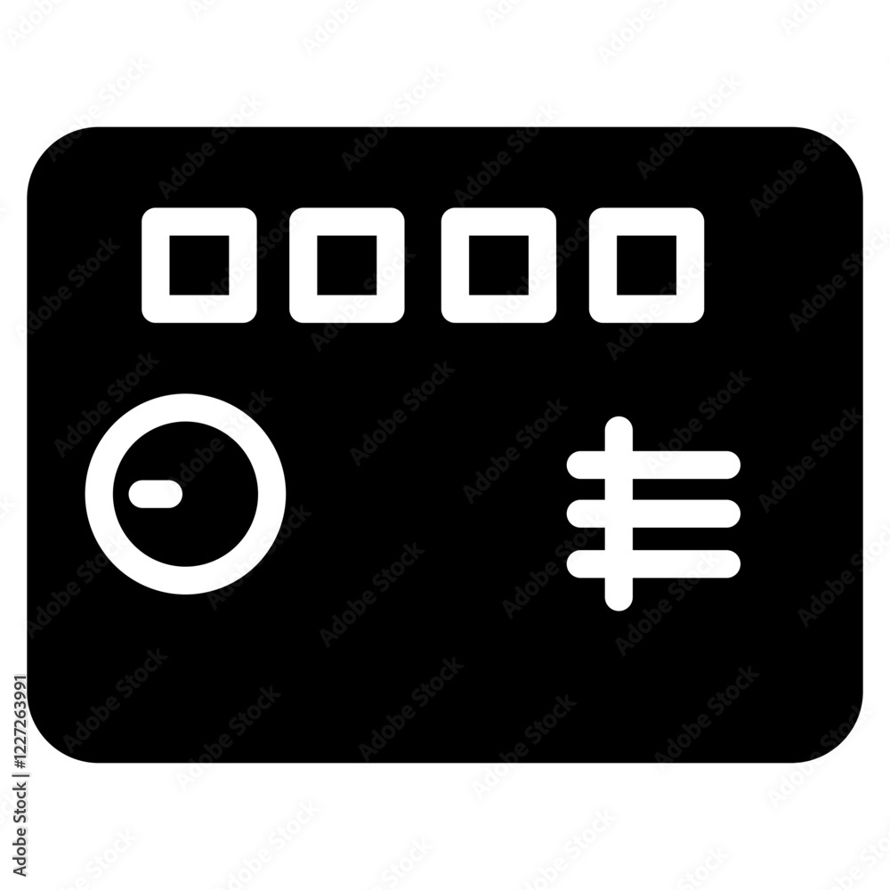 Cctv Security Cable Glyph Icon
