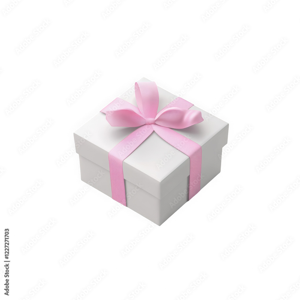 beautifully wrapped white gift box with pink ribbon and bow, perfect for special occasions. This elegant packaging adds touch of charm and anticipation to any celebration beautifully wrapped white gift box with pink ribbon and bow, perfect for special occasions. This elegant packaging adds touch of charm and anticipation to any celebration