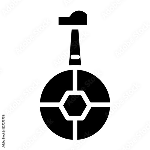 Unicycle Carnival Circus Glyph Icon