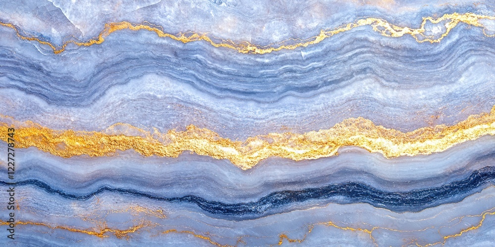 Fototapeta premium Abstract texture of blue and gold marble with natural patterns
