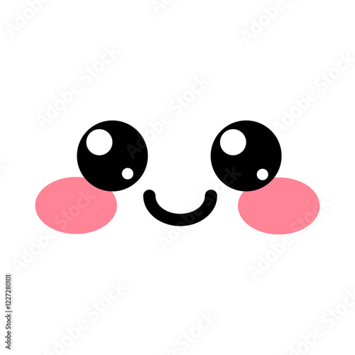 Cute vector kawaii emoji