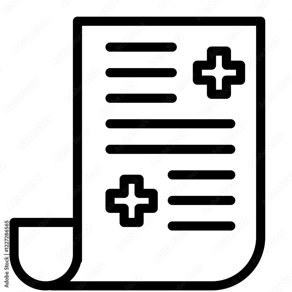 Fototapeta premium medical prescription icon in vector illustration