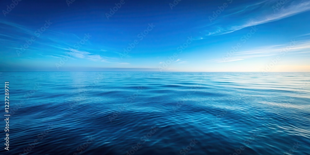 Obraz premium A calming oceanic scene with a soothing blue gradient smooth background, sea, ocean, sea,ocean, beach