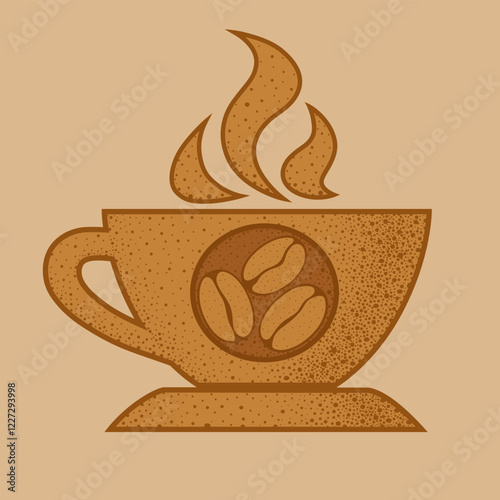 Cup Of Coffee. Vector Illustration.