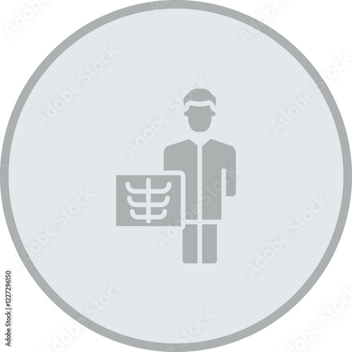 Radiologist Working Vector Icon Design