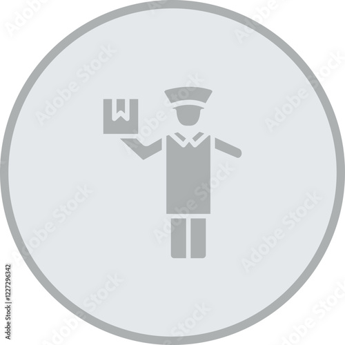 Postman Working Vector Icon Design