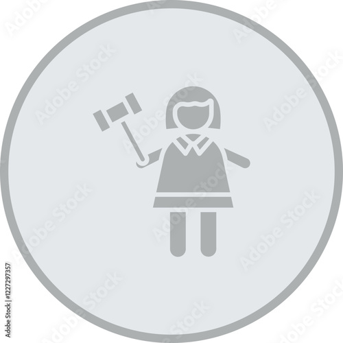 Woman Lawyer Vector Icon Design