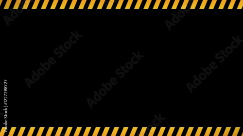Wallpaper Mural Warning sign zoom noise effect black background, moving warning sign Torontodigital.ca