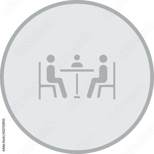 Family Dinner Vector Icon Design