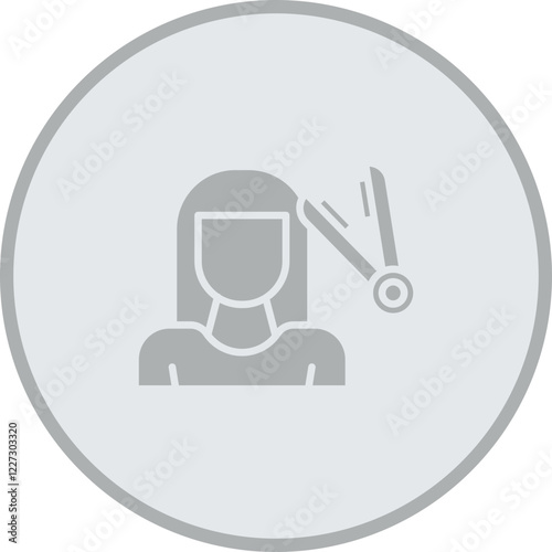 Hairstyling Vector Icon Design