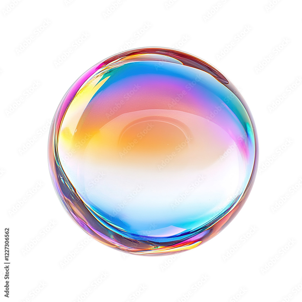 Abstract Iridescent Sphere Rainbow Bubble Design Art Shiny Color Light Round Abstract Iridescent Sphere Rainbow Bubble Design Art Shiny Color Light Round