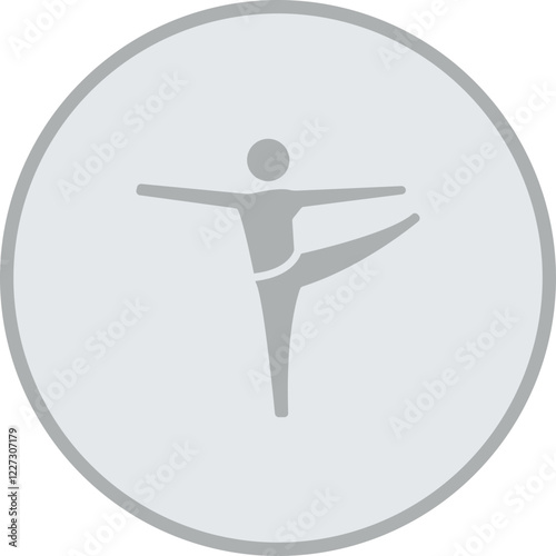 Extended HandtoBigToe Pose (Utthita Hasta Padangusthasana) Vector Icon Design photo