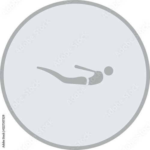 Locust Pose (Salabhasana) Vector Icon Design photo