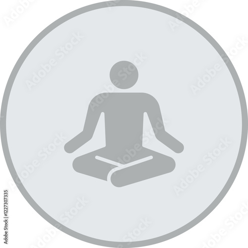 Lotus Pose (Padmasana) Vector Icon Design