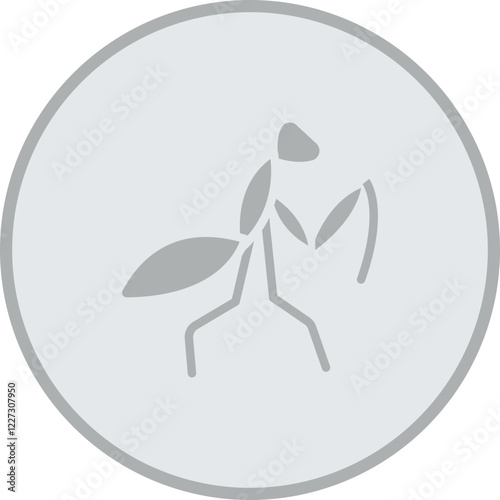 Praying Mantis Vector Icon Design