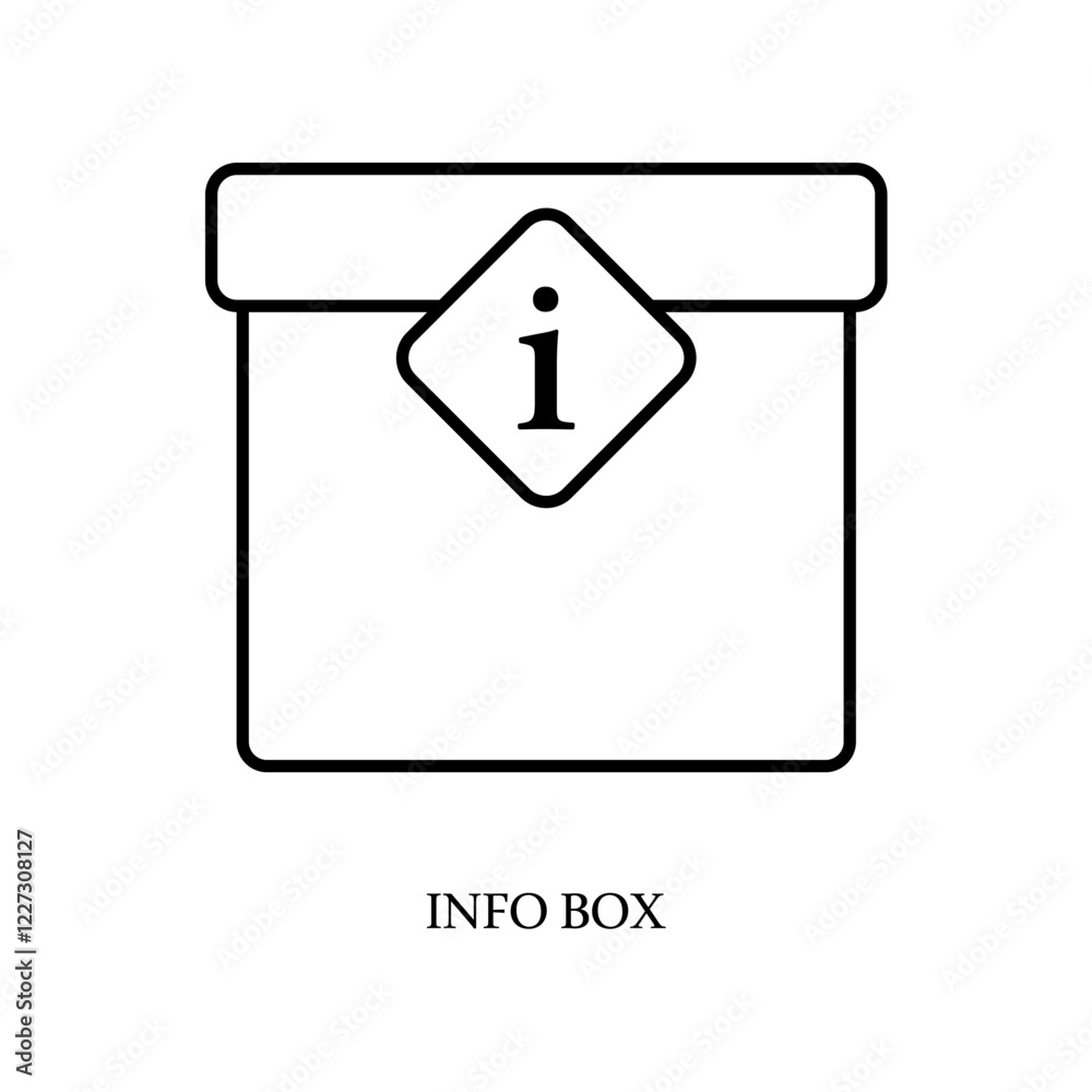 Icon a info box, isolated against a clean background. Icon a info box, isolated against a clean background.