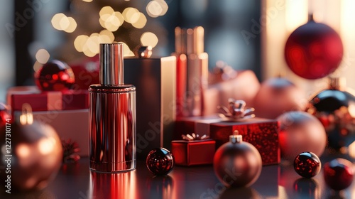 Perfume Bottle on Table