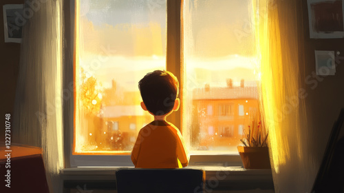 A parent notices their child staring quietly out the window, their usual playful demeanor replaced by a distant gaze. Free Download A parent notices their child staring quietly out the window, their usual playful demeanor replaced by a distant gaze. - GFXLoad