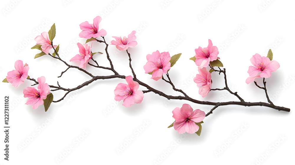 Fototapeta premium Eye-Catching Top View of Delicate Pink Azalea Flowers Perfect for Stock Photography