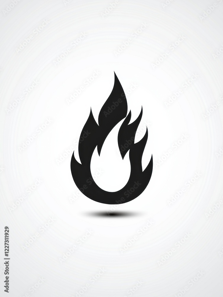 Flame icon symbol representing heat energy and fire safety in various designs and applications. Generative AI Flame icon symbol representing heat energy and fire safety in various designs and applications. Generative AI