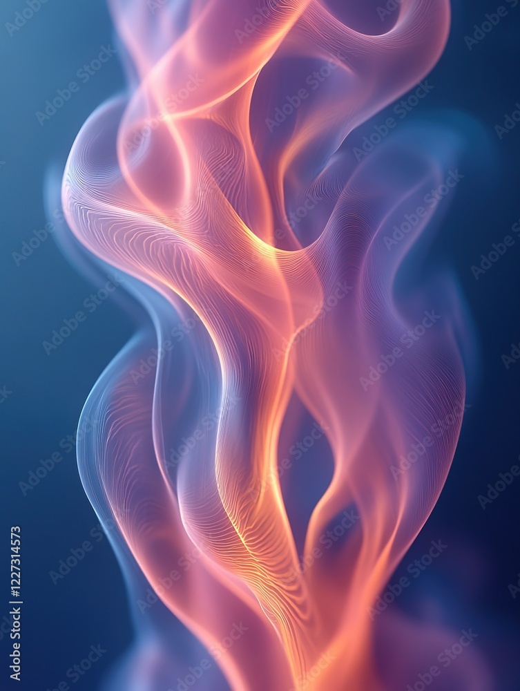 Abstract flowing energy waves on blue backdrop, ideal for digital art Abstract flowing energy waves on blue backdrop, ideal for digital art
