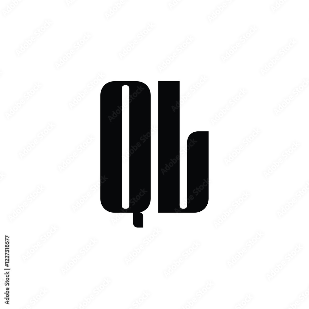 QL monogram logo design letter text name symbol monochrome logotype alphabet character simple logo QL monogram logo design letter text name symbol monochrome logotype alphabet character simple logo