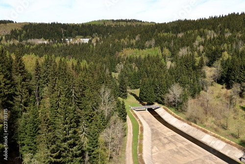 The Dam of the Flaje Reservoir in Czech Republic photo