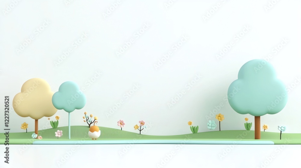 Whimsical Cartoon Landscape Whimsical Cartoon Landscape