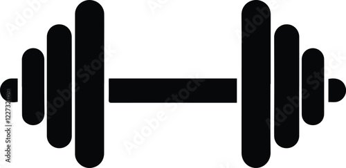 Dumbbell icon. Simple illustration of dumbbell vector icon for web