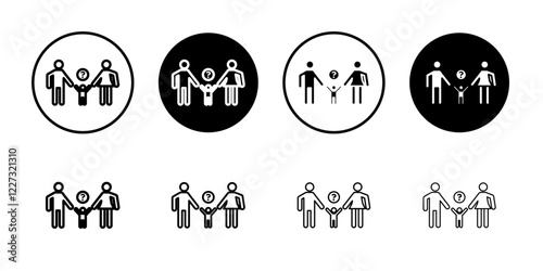 Child custody icon linear logo isolated