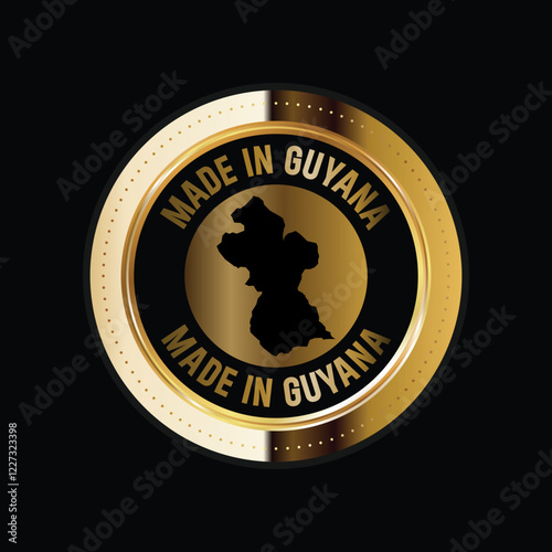 Map of Albania. Vector illustration. Logo, Icon, and Symbol. Albania map gold seal. 
