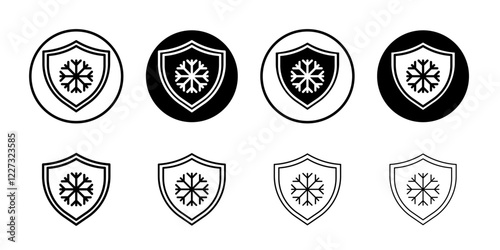 Frost resistant icon linear logo isolated