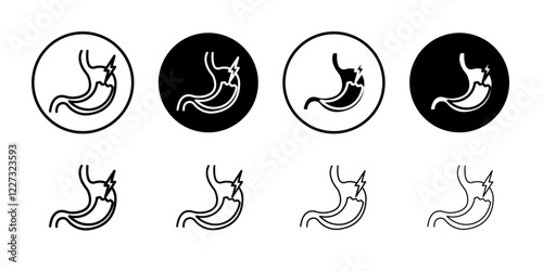 Gastritis icon linear logo isolated