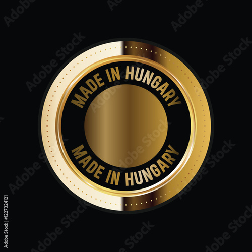 Map of Albania. Vector illustration. Logo, Icon, and Symbol. Albania map gold seal. 