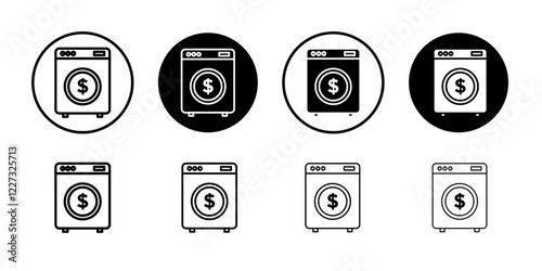 Money laundering icon linear logo isolated