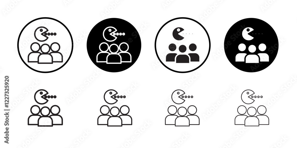 Multi Game player icon linear logo isolated Multi Game player icon linear logo isolated