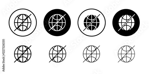 offline icon linear logo isolated
