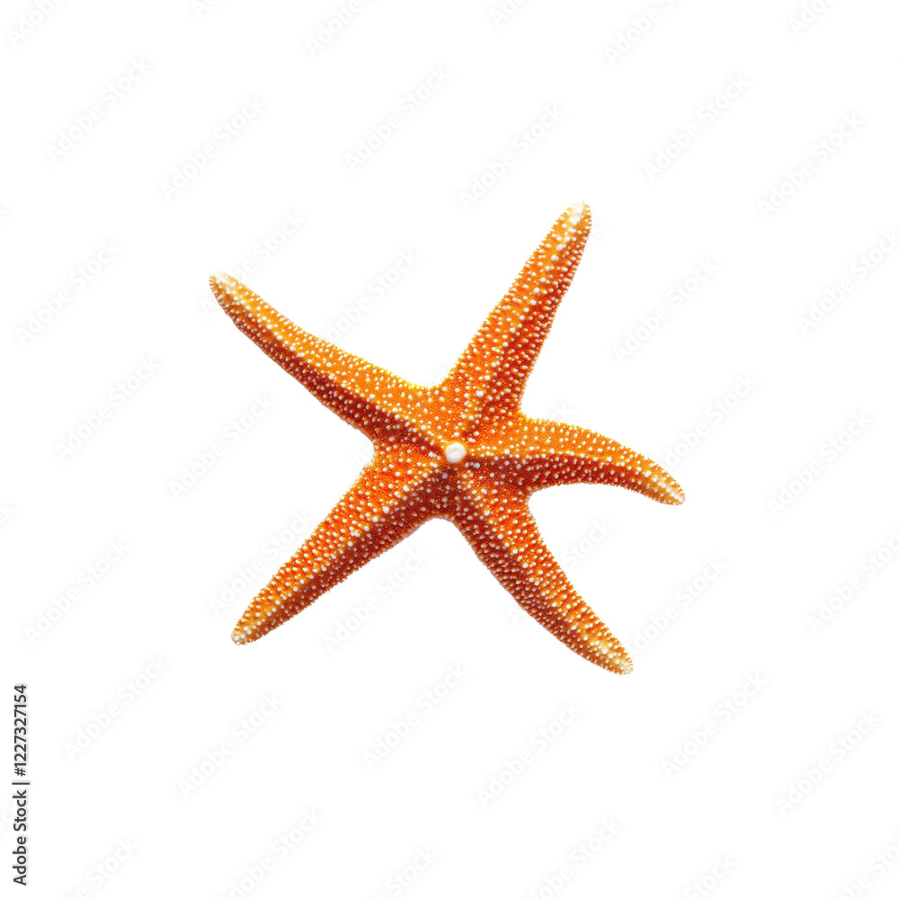 Vibrant Orange Starfish Displaying Unique Texture and Natural Beauty isolated on transparent background Vibrant Orange Starfish Displaying Unique Texture and Natural Beauty isolated on transparent background