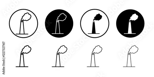 pollution icon linear logo isolated