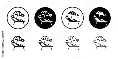 Relaxation icon linear logo isolated