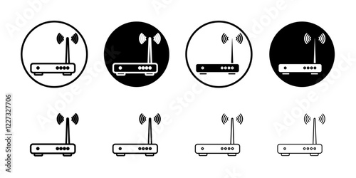 router icon linear logo isolated