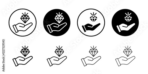 Value icon linear logo isolated