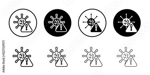 Virus Warning Alert icon linear logo isolated