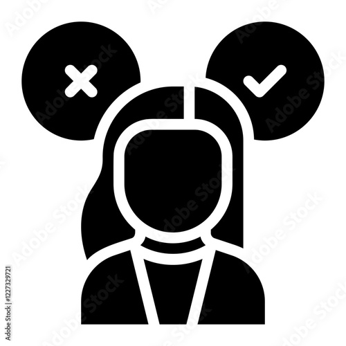 decision making glyph icon
