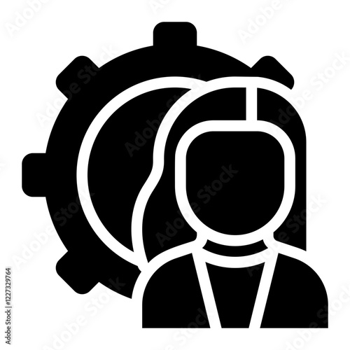 hr manager glyph icon