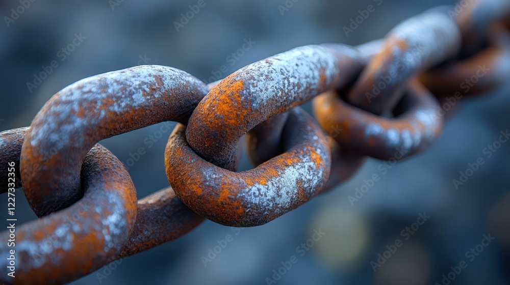 Rusty Chain Links: A Macro Photography Study of Corrosion and Strength Rusty Chain Links: A Macro Photography Study of Corrosion and Strength