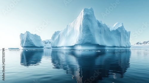 Wallpaper Mural Majestic Icebergs in Antarctic Waters: A Stunning Reflection of Nature's Beauty Torontodigital.ca
