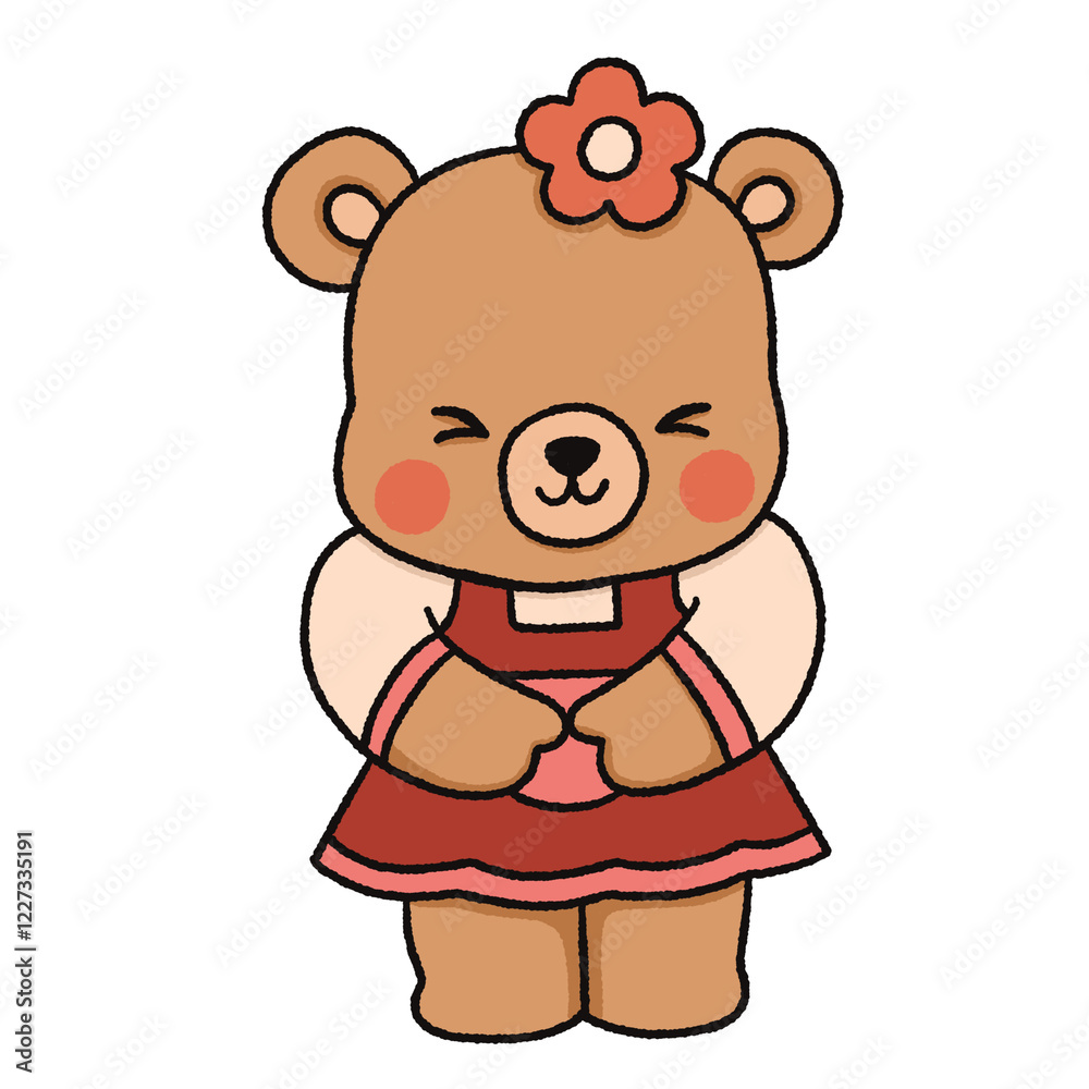 Cute Cartoon Teddy Bear. valentine Cute Cartoon Teddy Bear. valentine