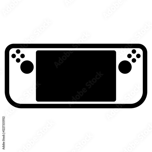 handheld game console icon in semi solid style on white background